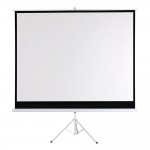 100-Inch HD Projection Screen Manual Pull Down 100Inch Diagonal Aspect Ratio 1:1 Projection Screen w/ Adjustable Length Tripod US Plug