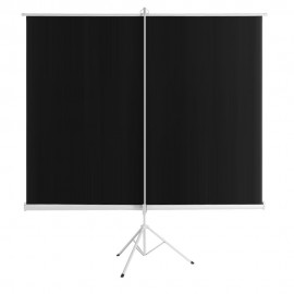 100-Inch HD Projection Screen Manual Pull Down 100Inch Diagonal Aspect Ratio 1:1 Projection Screen w/ Adjustable Length Tripod US Plug