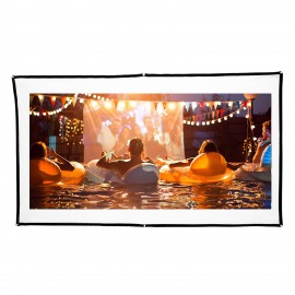 H84 84'' Portable Projector Screen HD 16:9 White Dacron 84 Inch Diagonal Video Projection Screen Foldable Wall Mounted for Home Theater Office Movies Indoors Outdoors