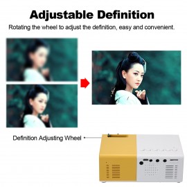 Mini Pocket LED Projector Portable LCD Projector 400 Lumens 720P/1080P Projection Machine HD AV TF Card Slot With Remote Controller