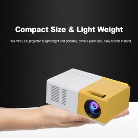 Mini Pocket LED Projector Portable LCD Projector 400 Lumens 720P/1080P Projection Machine HD AV TF Card Slot With Remote Controller