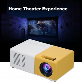 Mini Pocket LED Projector Portable LCD Projector 400 Lumens 720P/1080P Projection Machine HD AV TF Card Slot With Remote Controller