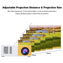 Mini Pocket LED Projector Portable LCD Projector 400 Lumens 720P/1080P Projection Machine HD AV TF Card Slot With Remote Controller