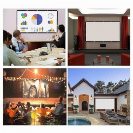 Portable Foldable Projector Screen High Definition Outdoor Home Cinema Theater 3D Movie (84inch, 16:9)