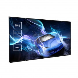 150 inches Projector Screen Widescreen 16:9 Portable Projection Screen Anti-Crease Foldable Indoor Outdoor Projector Movies Screen for Home Office