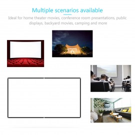 150 inches Projector Screen Widescreen 16:9 Portable Projection Screen Anti-Crease Foldable Indoor Outdoor Projector Movies Screen for Home Office