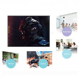 Foldable No Crease Soft Projector Screen Holes Hanging Portable Home Movie Meeting Screen (92inch 16:9)