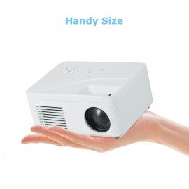 LCD LED Projector 400 Lumens Mini Portable Video Projector with Built-in Speaker Support HD / AV / USB / Audio 3.5mm Interface for Home Theater Entertainment