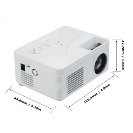 LCD LED Projector 400 Lumens Mini Portable Video Projector with Built-in Speaker Support HD / AV / USB / Audio 3.5mm Interface for Home Theater Entertainment