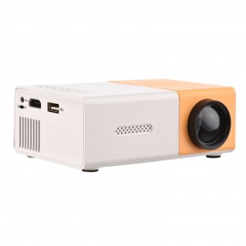 Mini LED Projector Supports 720P / 1080P Portable Video Projector with Built-in Speaker & Remote Control Support HD / AV / USB / Audio 3.5mm Interface for Home Theater Entertainment