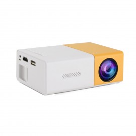 Mini LED Projector Supports 720P / 1080P Portable Video Projector with Built-in Speaker & Remote Control Support HD / AV / USB / Audio 3.5mm Interface for Home Theater Entertainment