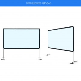 100-inch 16:9 Projector Screen Outdoor Bracket Projection Screen Folding Projecting Screen Home Theater for Home Office Outdoor Use