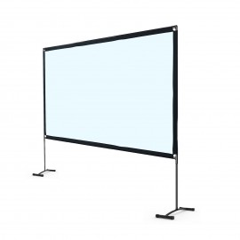 100-inch 16:9 Projector Screen Outdoor Bracket Projection Screen Folding Projecting Screen Home Theater for Home Office Outdoor Use