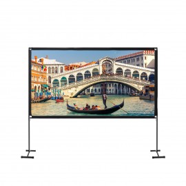 100-inch 16:9 Projector Screen Outdoor Bracket Projection Screen Folding Projecting Screen Home Theater for Home Office Outdoor Use