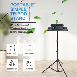 T160 Projector Tripod Stand Foldable Laptop Tripod Projector Bracket with Tripod Tray Multifunctional DJ Racks Projector Stand with Adjustable Height Perfect for Office Home Stage DVD Video Player Holder