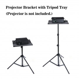 T160 Projector Tripod Stand Foldable Laptop Tripod Projector Bracket with Tripod Tray Multifunctional DJ Racks Projector Stand with Adjustable Height Perfect for Office Home Stage DVD Video Player Holder