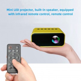 YZ03 Mini LED Projector Portable LCD Display Video Projector 800 Lumens 320x240 Pixel for Cartoon Movies Small Pocket Home Phone Projector for Home Theater Outdoor Movies Projector with USB/AV/TF Interfaces