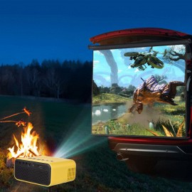 YZ03 Mini LED Projector Portable LCD Display Video Projector 800 Lumens 320x240 Pixel for Cartoon Movies Small Pocket Home Phone Projector for Home Theater Outdoor Movies Projector with USB/AV/TF Interfaces