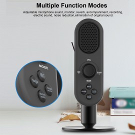 M1 USB Microphone Plug & Play MIC Noise Cancelling 360° Sound Pick-up USB Desktop Mic Volume Control PC Microphone Mic Stand to Meeting Gaming Streaming Podcasting Recording