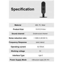 M1 USB Microphone Plug & Play MIC Noise Cancelling 360° Sound Pick-up USB Desktop Mic Volume Control PC Microphone Mic Stand to Meeting Gaming Streaming Podcasting Recording