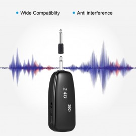 XXD-G18 2.4G Portable Wireless Microphone Noise Cancelling Mic for Recording Youtube Meeting Interview Studio Video Black