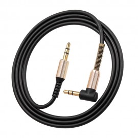 3.5mm Audio Cable Jack Male to Male 90 Degree Right Angle Stereo Car Phone Laptop Auxiliary Audio Extension Cable,Black