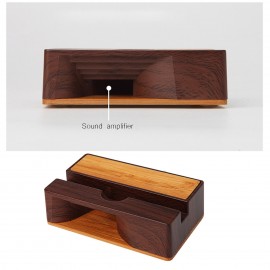 Mobile Phone Sound Amplifier Stand Wooden Cell Phone Stand with Sound Amplifier Phone Holder Desk Support