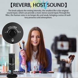 USB Streaming Microphone with Webcam HD1080P for iPhone/iPad/Mac/Android Phone/Tablet/PC