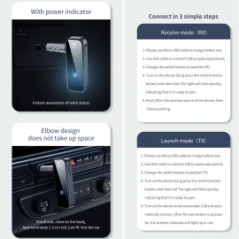 C28 Bluetooth Transmitter & Receiver Hands-free Car Kit Wireless Audio Adapter with Microphone for Headphone Speaker Car Stereo MP3 TV PC