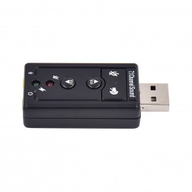 USB External Stereo Sound Adapter USB 7.1 Channel Sound Plug and Play for PC