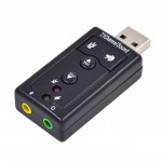 USB External Stereo Sound Adapter USB 7.1 Channel Sound Plug and Play for PC