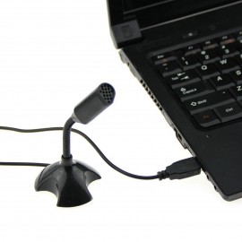 USB Computer Microphone with Stand Portable for PC Laptop Recording Gaming Online Chatting Desktop Omnidirectional Condenser Microphone